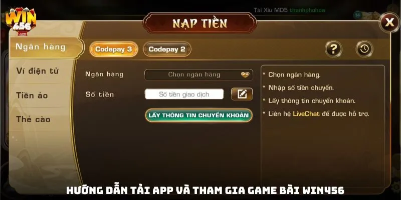 Hướng dẫn tải app và tham gia game bài Win456
